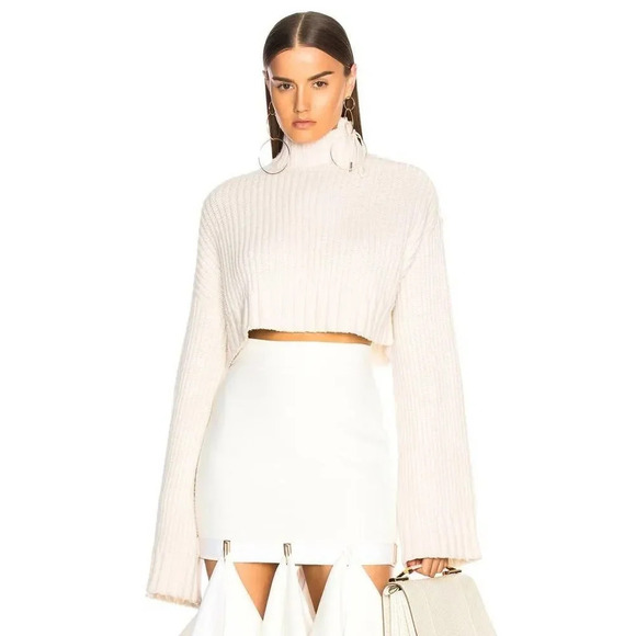 Dion Lee Aviation cropped ribbed wool-blend turtleneck sweater NWT size Medium - Picture 1 of 12